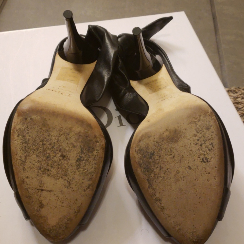 Dior black leather heels - Picture 3 of 6